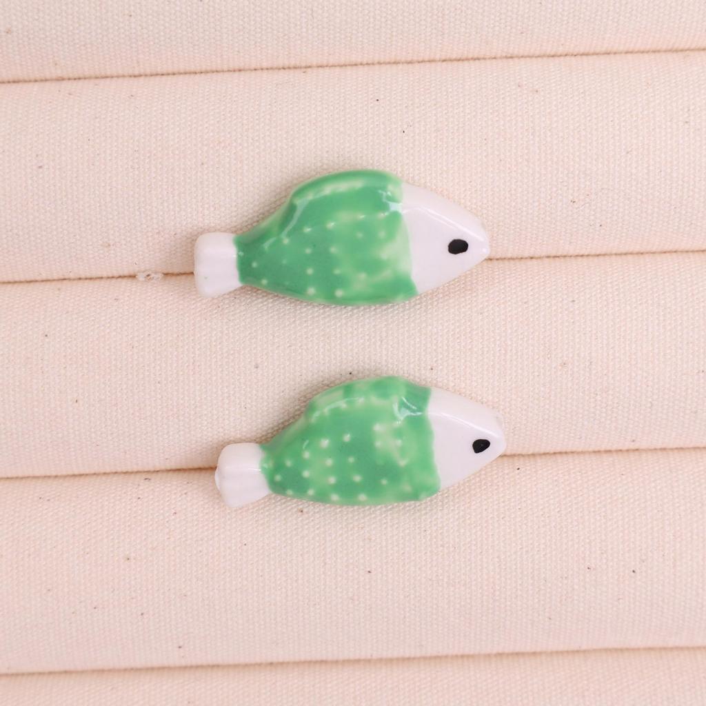 Hobby Hand-Painted Ceramic Fish Beads for DIY Jewelry