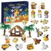 DIY Christmas Advent Calendar Gift Box Nativity Jesus Bricks Toys 24days Countdown Advent Calendars Christmas Home Decoration