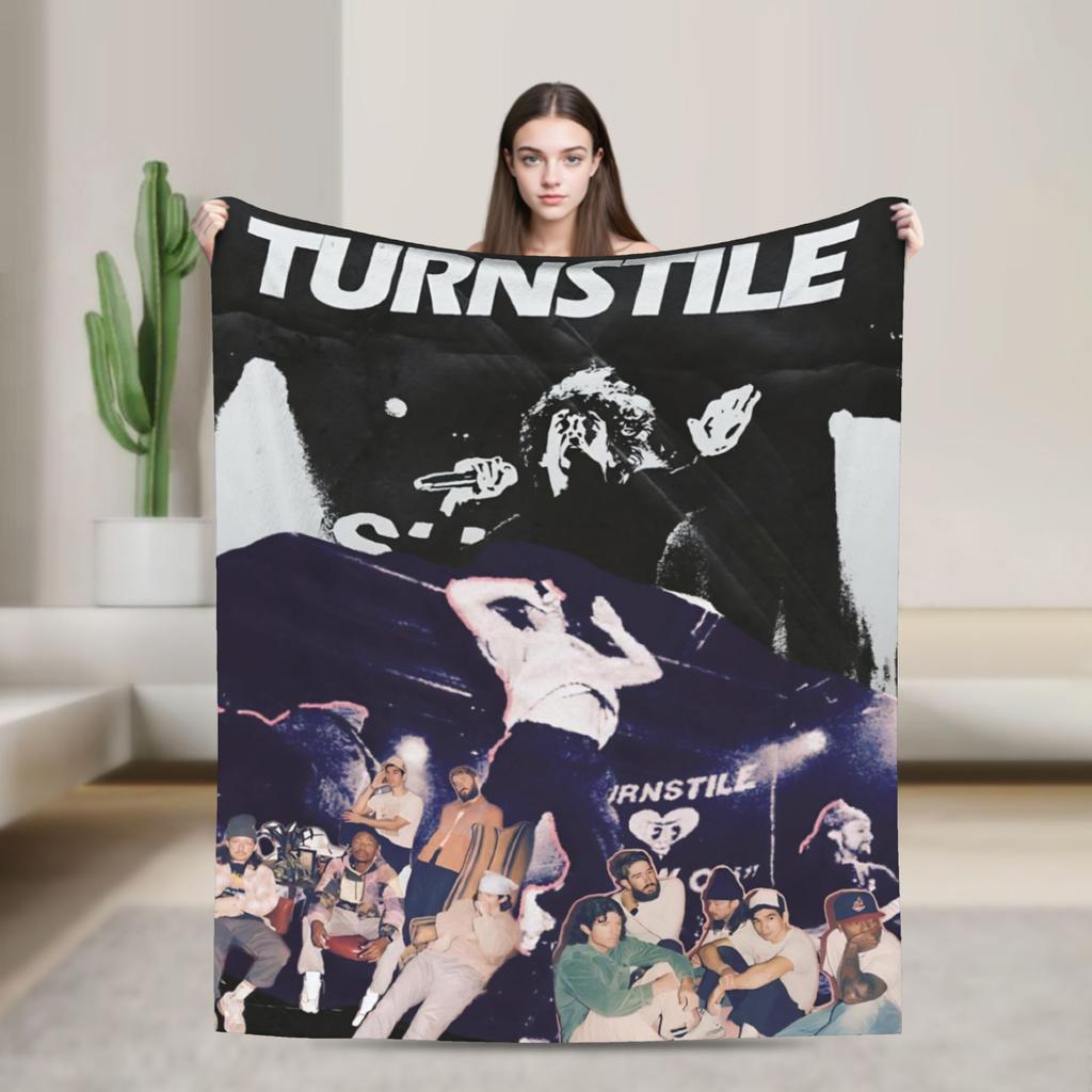 Turnstile Rockband Tourdecke Mehrere Größen Weiche Flauschige Plüsch Überwurfdecken für Couch Sofa und Bett