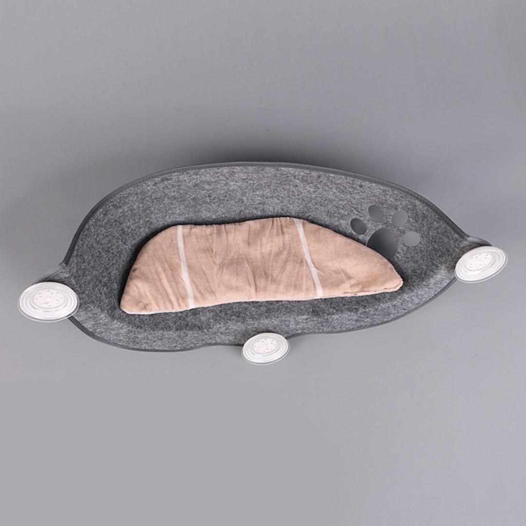 Cozy Window Cat Bed Basking Hammock Cat Perch, Suction Cup Pet Hanging Bed Solid Space Saving Sunny Seat Cat Window Perch