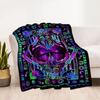 1pc Colorful Butterflies Flowers Blanket Soft and Warm for Sofa Office Camping Travel Livingroom Great Gift for Friends and Family Comfortable