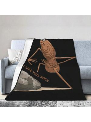 Funny Marcus The Worm Meme Blanket Cover Velvet Don't Like This Rock Lightweight Throw Blankets For Home Couch Quilt Breathable(1)