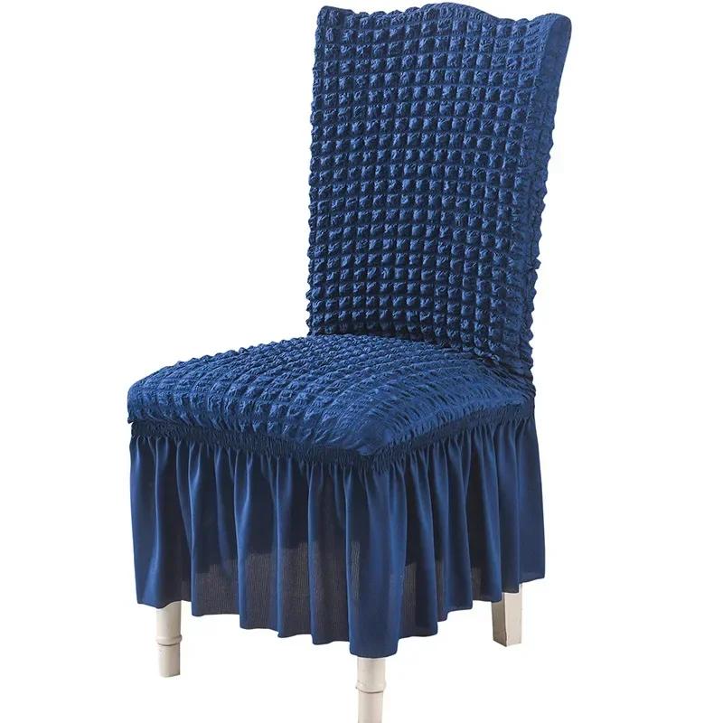 Puff Wedding Chair Cover Banquet Luxury Cover for Chairs Spandex Elasticity Stretch High Back Chair Case Protect Wholesale