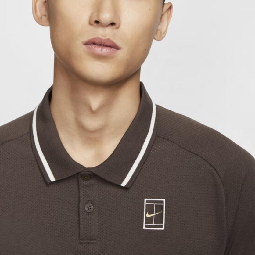 New Nike Heritage Polo Shirt Men's Baroque Brown FQ2102-237