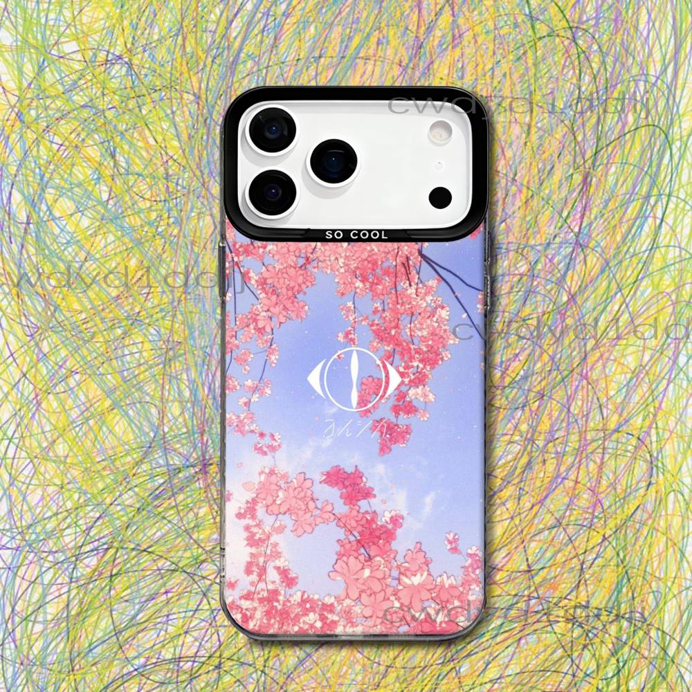Y-Yorushika Japanese Spring Thief For iPhone 17,16,15,14,13,12,X,8,Pro,Max,Plus,SE4,Air,Mini Black IMD Matte Case