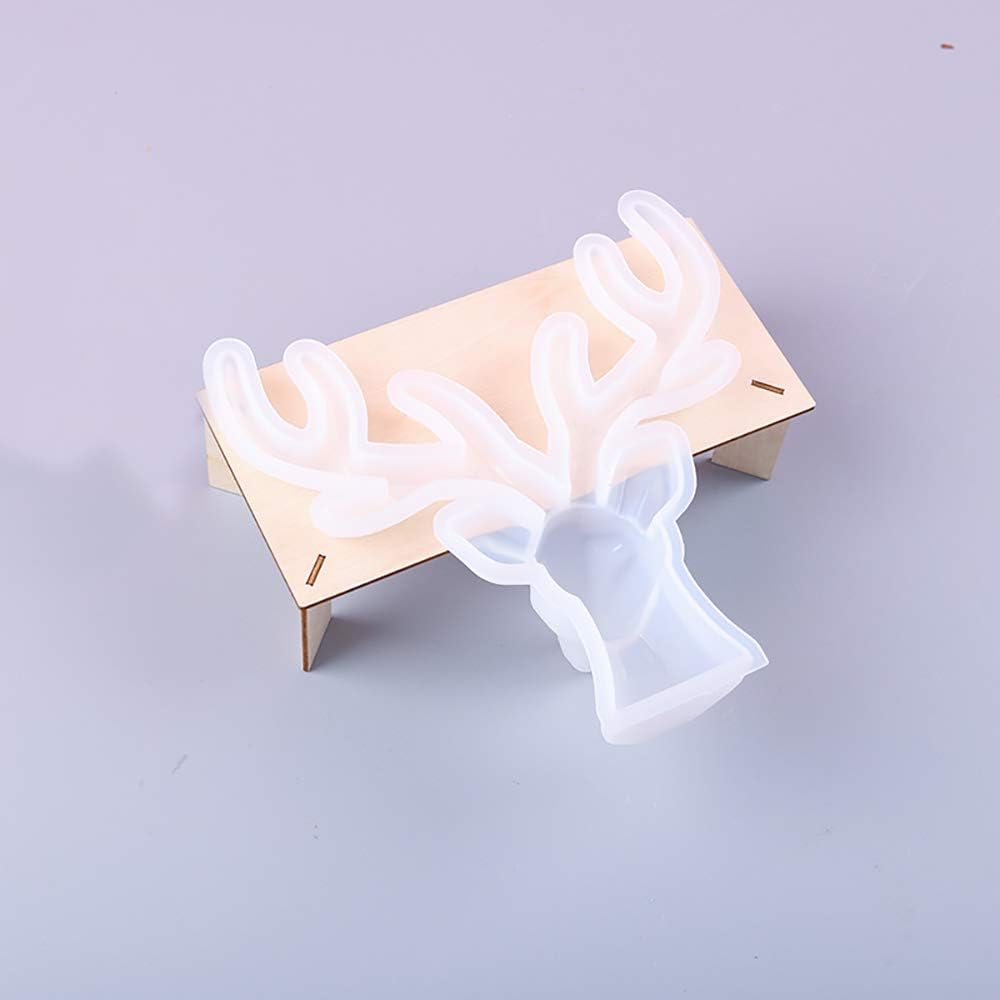 2pieces Christmas Antler Silicone Mold DIY Epoxy Gel Mold For Creative Ornaments Silicone Molds