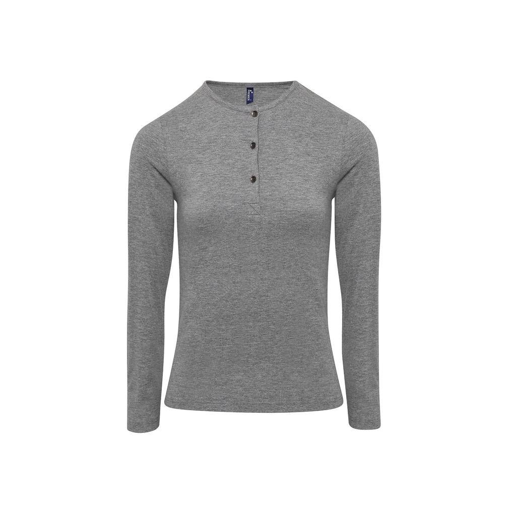 Premier Womens/Ladies Long John Roll Sleeve Tee