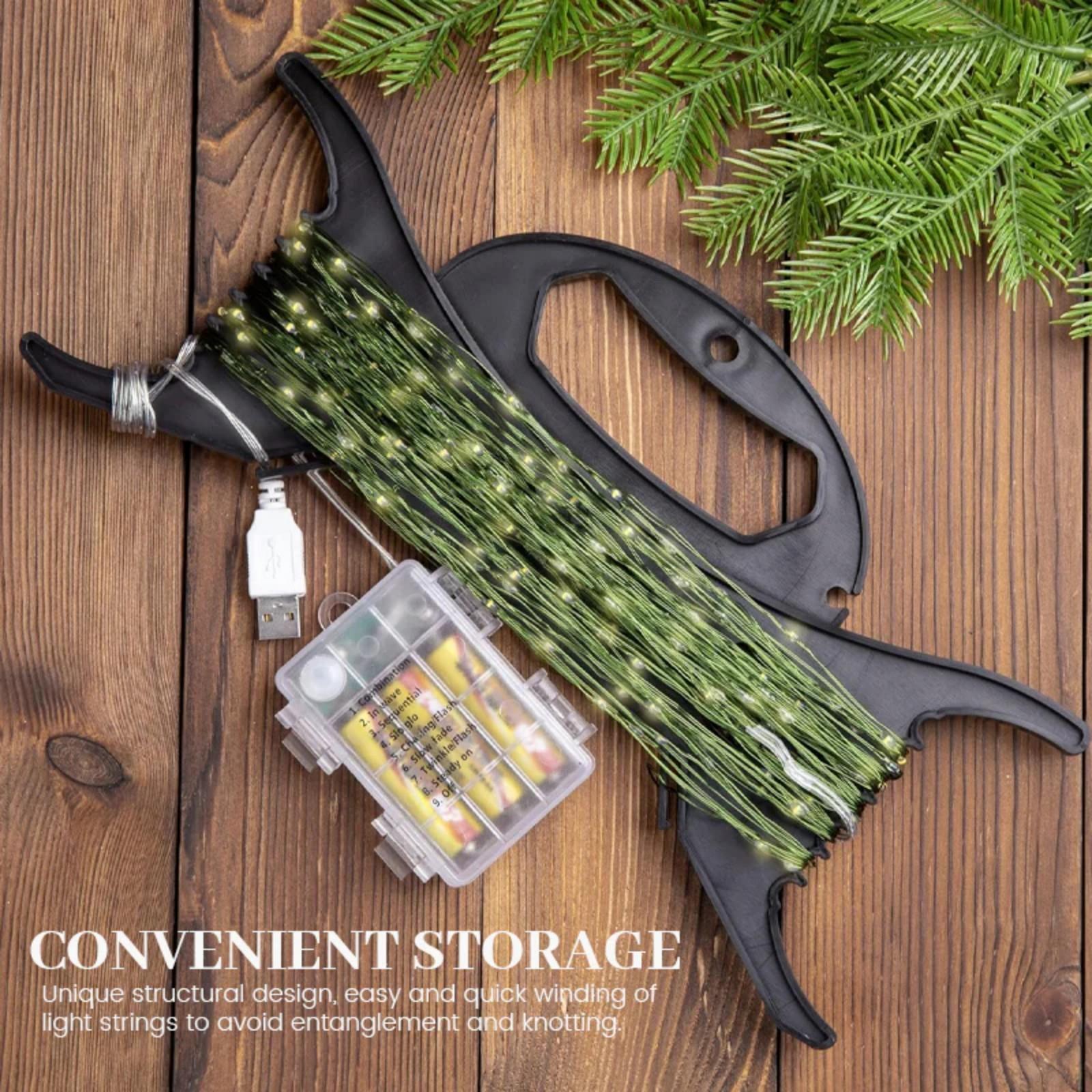 

Light String Organizer Bag Storage Holder Light Cord Organizer Clip One Size чёрный