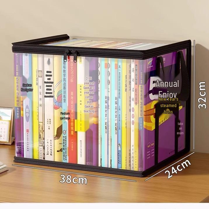 Extra Thick Transparent Book Storage Box for Classrooms and Homes