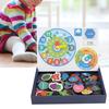 Interactive Educational Teaching Clock Hands-On Learning Tool Durable Design Moveable Arms Vibrant Clear Markings For Classroom Home Use