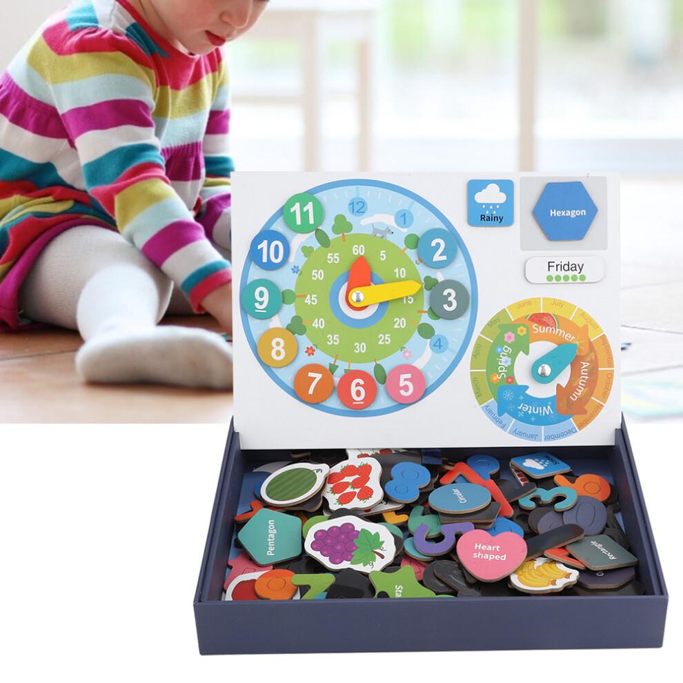 Interactive Educational Teaching Clock Hands-On Learning Tool Durable Design Moveable Arms Vibrant Clear Markings For Classroom Home Use