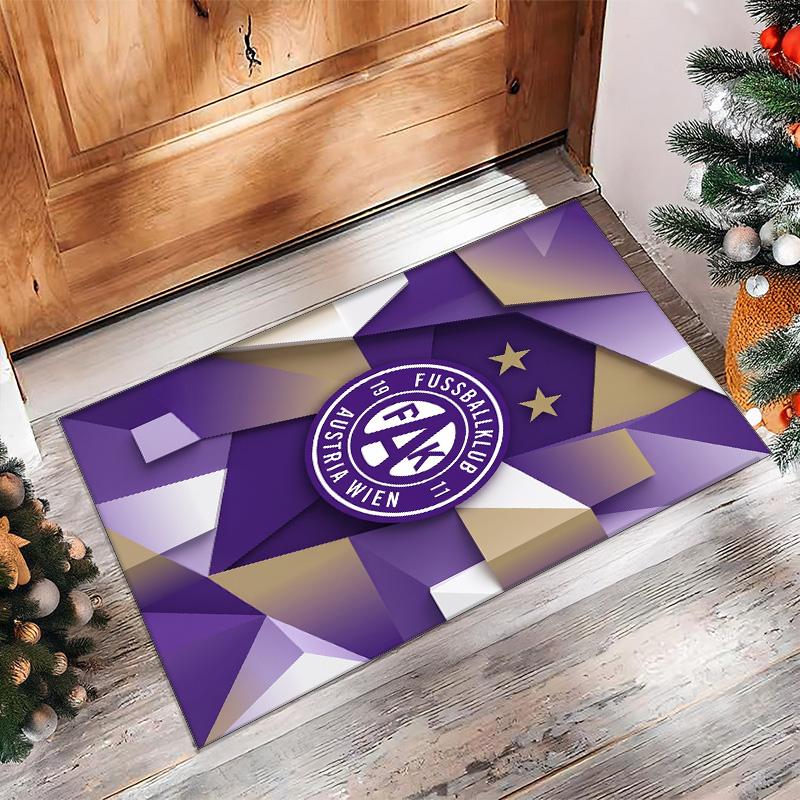 Austria Wien FC Soccer Football Pattern Soft Area Rug Non Slip Indoor Floor Carpet Sports Decor Mat for Bedroom