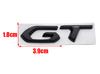 1pcs 3D GT metal Car Rear logo sticker Rear Bumper tail door trunk car Fender side sticker styling Accessories For Peugeot