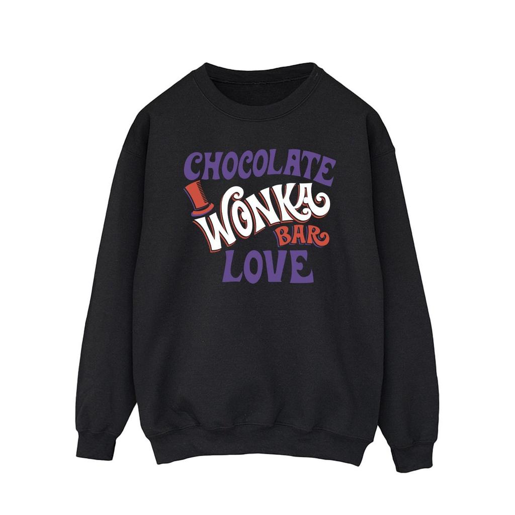 Willy Wonka & The Chocolate Factory Mens Chocolate Bar Love Sweatshirt