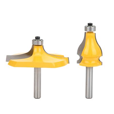 2ks 8mm stopka Sada frézovacích bitů pro zábradlí a okraje stolu Dřevoobráběcí fréza s ložiskem