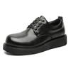 Versatile Men's Leather Platform Derby Loafers - Lace-up Wedding & Office Shoes