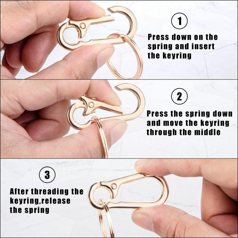 Metall Karabiner Clip Schlüsselanhänger Karabiner Form Schlüsselanhänger Schlüsselanhänger Ring Clip Halter Organizer für Zuhause Auto Schlüssel Schlüssel Finder Damen Herren