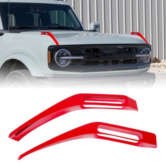

Engine Hood Hinge Cover for Ford Bronco -2024 Hood Trail Sight Trim Red