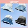Vintage Denim Fisherman Hat With Wide Brim For Sun Protection And Sunshade In Spring Autumn Style