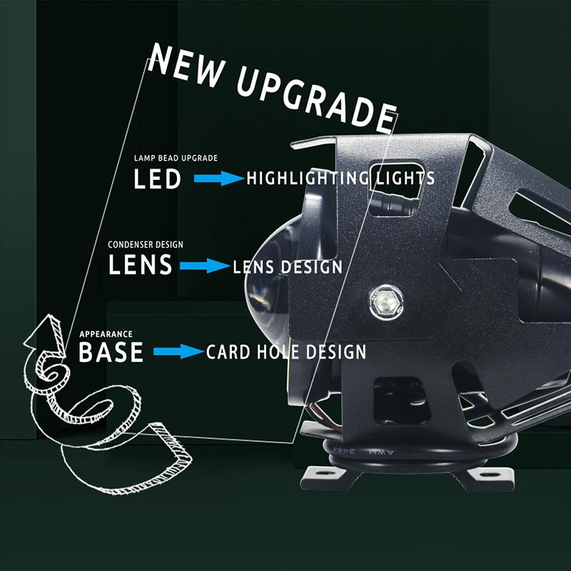 Additional LED Spotlights with Fog Light Capabilities for Clear Night Motorcycle Riding