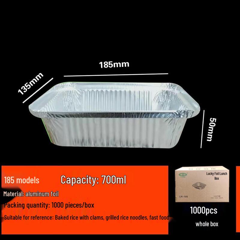 cmaos Disposable Aluminum Foil Meal Box with Lid