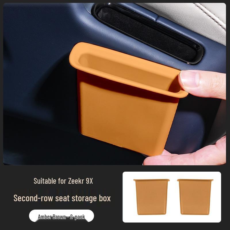 Zeekr 9X Second Row Seat Storage Box with Phone Slot - Interior Car Decoration Accessories