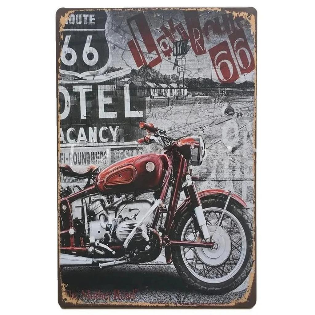 Decor Old Motorcycles Vintage Metal Tin Signs Ride Free Funny Poster Decor for Cafe Garage Bar Pub Club Man Cave Wall Decoration
