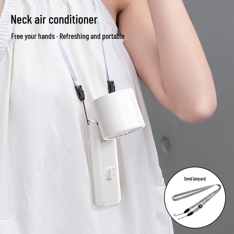 Portable USB Rechargeable Clip-On Fan with Digital Display and High Wind Power, Includes Handheld Cooling Ice Pack