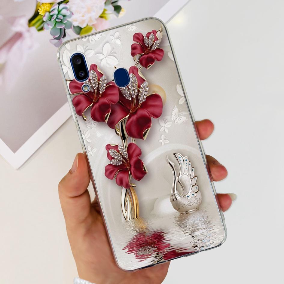 For Samsung Galaxy A20 Case A205 SM-A205F Silicone Cover Cute Astronaut Soft Phone Cases For Samsung A20e A202F A30 A305F Bumper