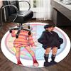 1pc Addams Family Wednesday6 Design Printed Area Round Carpet for Bedroom Living Room Home Decor Rugs Mat Non Slip Mat Rug for Bedside