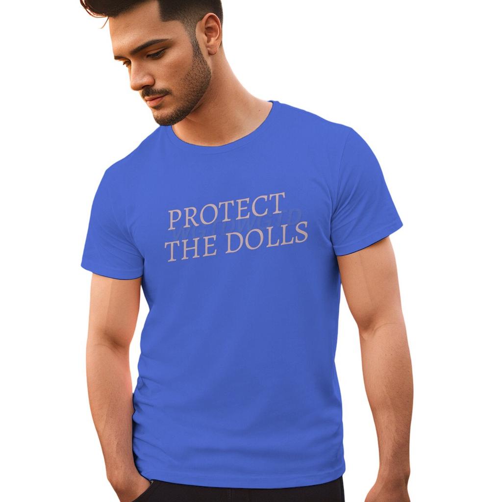 Protect The Dolls Print Tshirts Summer Short Sleeve Tee Shirts For Men Round Collar Hot Selling T Shirts Men Personalized Tops
