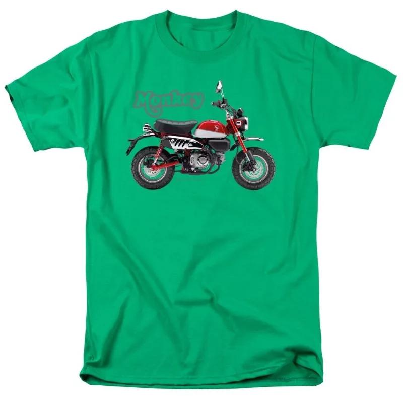 Honda Men and Women Tshirt Summer Monkey 125 19 Red Racing Motorcycle Riding Offroad Enthusiasts Shortsleeved Retro Top