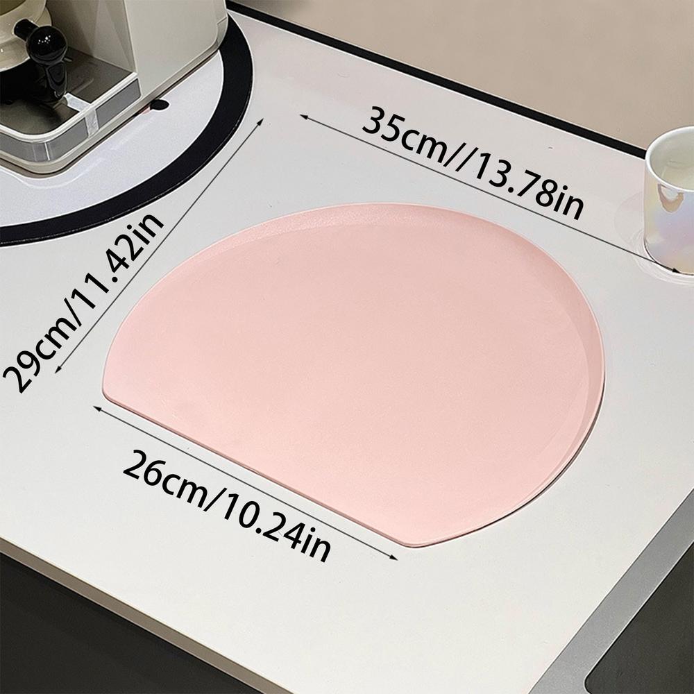 TPU Cutting Board Semi-Circular Kneading Pad Countertop Cutting Board Anti Slip Circular Cutting Board For Barbecue Meal Prep розовый