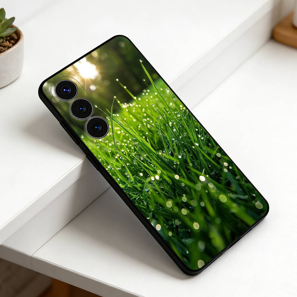

Spring green scenery For Samsung S25,S24,S21,S22,S23,S30,Ultra,S20,Plus,Fe,Lite,Note,10,9,5G Black Cover Samsung S305G