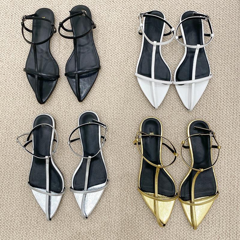 Fashion Shoes Cswo01 Women's Bailamos Sandals Narrow Band Flat Heel Pointed Toe Ankle Buckle Muje Gladiator Shoes Cm