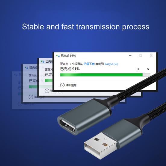 Extension Cable High-speed Data Transmission Plug Lossless Stable Play USB Male to Female