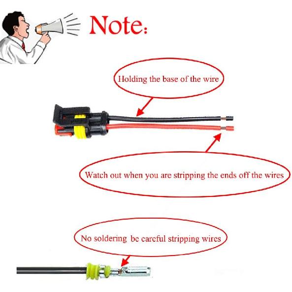 2 Pin Connector Waterproof,2Pin Way Car Electrical Connector With Wire 16AWG Marine For Car,Truck,Boat,Motorcycle And Other Wire Connections.