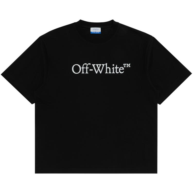 

Off-White Большая книжная скейт-футболка Черный/Белый Мужские топы OMAA120C99JER0081001 L