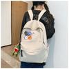 2024 New Korean Harajuku Ulzzang Middle School Students Schoolbag Simple Large-capacity Japanese Pure Color Campus Backpack