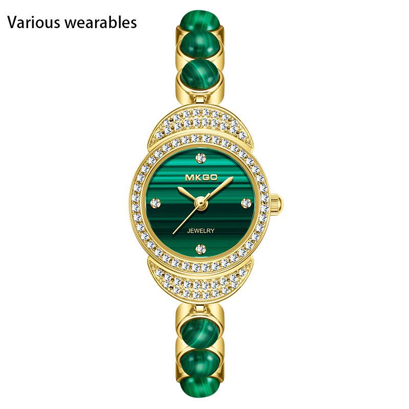 

Новые ювелирные изделия Peacock Emerald Diamond, водонепроницаемый браслет, модные высококачественные женские часы