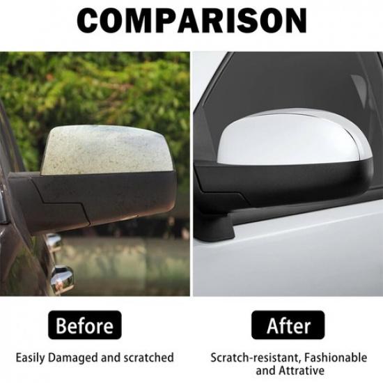 Chrome Mirror Cover Caps Fits Silverado Tahoe Suburban GMC Sierra Yukon 2007-14