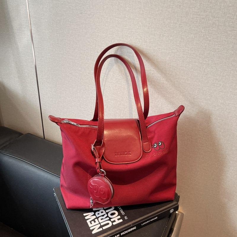 

Trend large-capacity tote bag spring and summer new fashion casual shoulder bag high-end versatile women s bag бордовий