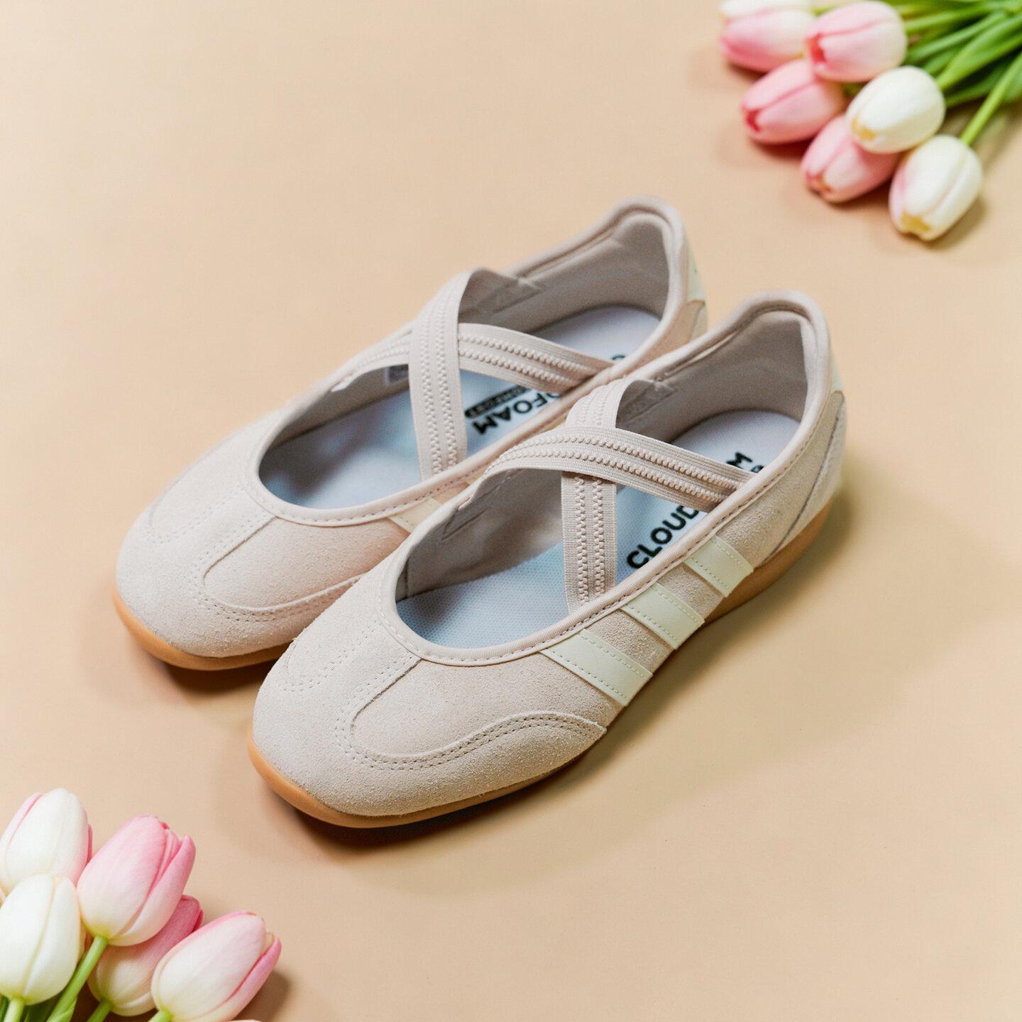 Adidas BARREDA туфли Мэри Джейн женские светло-розовые экрю 36
