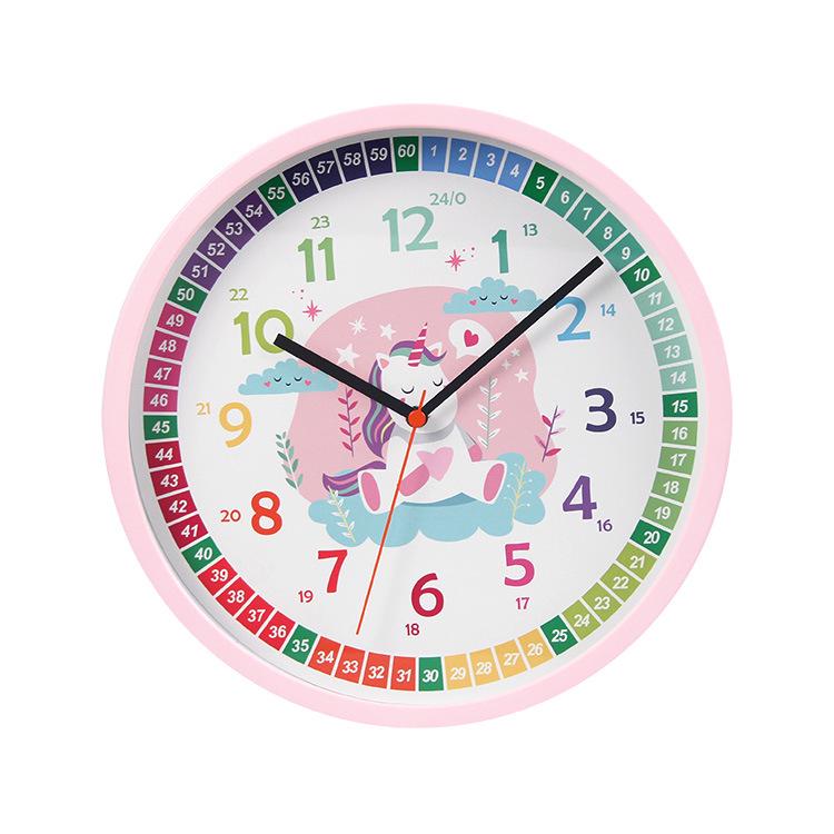 10-Inch Children's Educational Silent Wall Clock - Teaching & Learning Toy