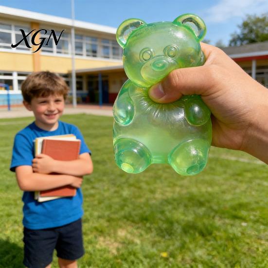 Anxiety Relief Toy Clear Bear Squeeze Stress Shape TPR Sugar Ball Sensory Soft Stretchy Decompression Fidget