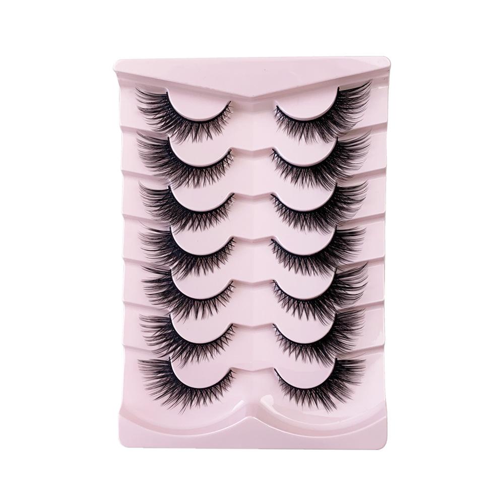 3D false eyelashes 7 pairs of thick natural three-dimensional curled fluffy simulated pair of eyelashes