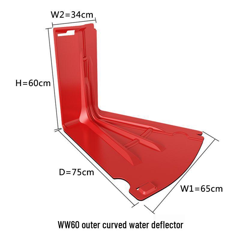 ABS L-Shaped Floodgate: Waterproof Barrier for Shop Entrances and Underground Garage Access