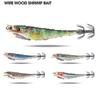 Plastic Metal Wire Wood Shrimp Multicolor Octopus Lure Durable Fishing Bait  Fishing