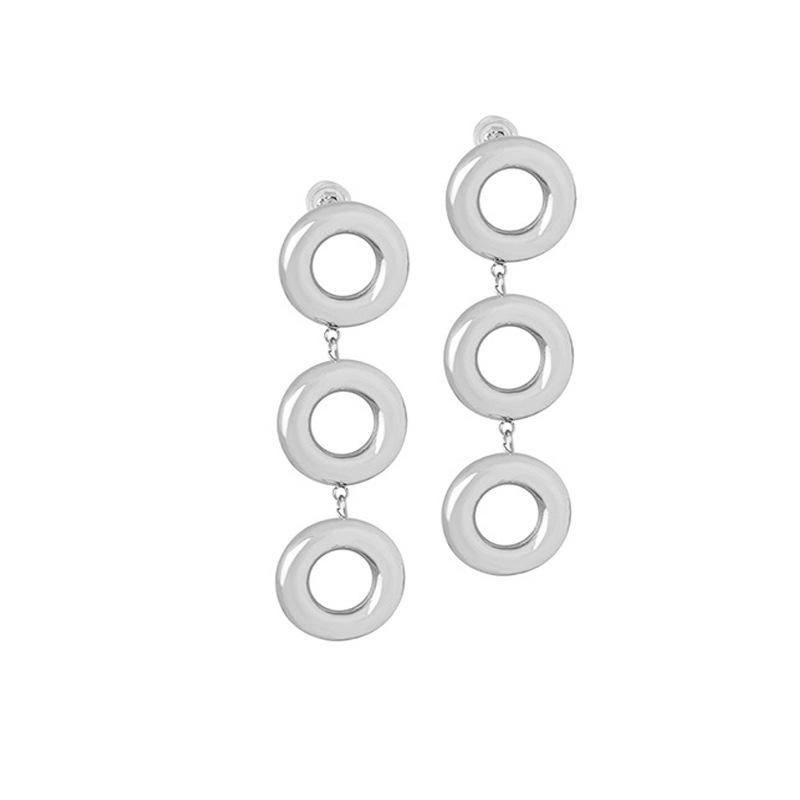 Modern Geometric Gold-Plated Titanium Steel Bracelet & Earring Set