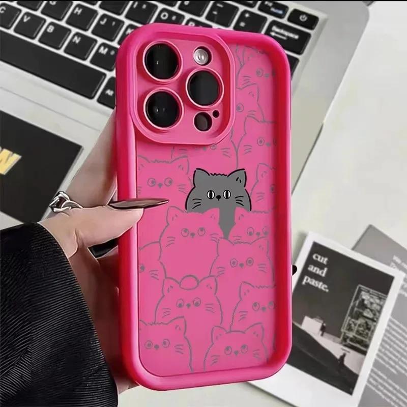 Funny Cats Graffiti Dog Case Soft For iPhone 11 Case iPhone 15 Pro Max Cases iPhone 14 13 12 Pro Max XR X XS 7 8 Plus SE 2 Cover
